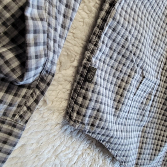 NWT John Varvatos Button Up Shirt Men's Medium Long Sleeve Gray Plaid Cotton - Picture 3 of 11